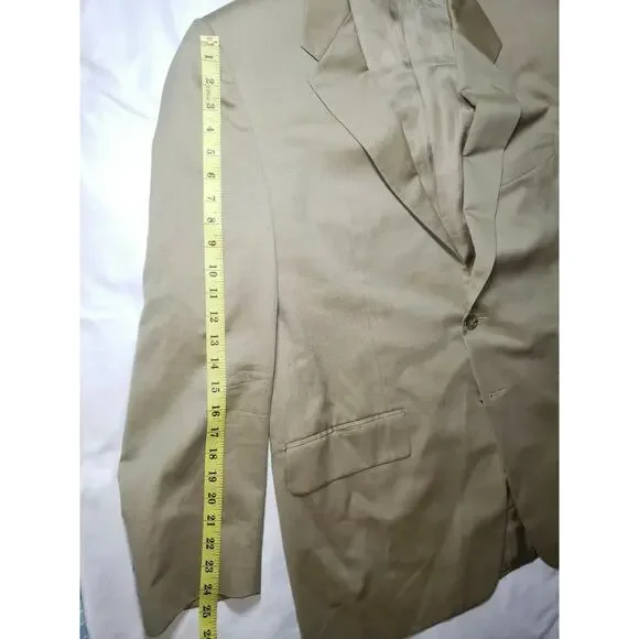 Corneliani Blazer Suit Jacket Men Size 54R Tan Brown Wool University Academia‎